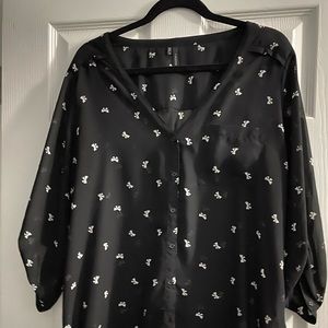 Black and white maurices shirt
